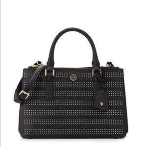 Tory Burch Robinson Perforated Double-Zip Tote Bag